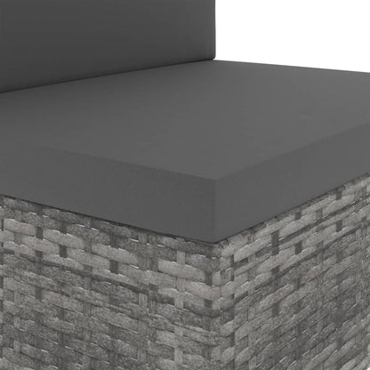 2 kom. Vrtna garnitura od poliratana siva