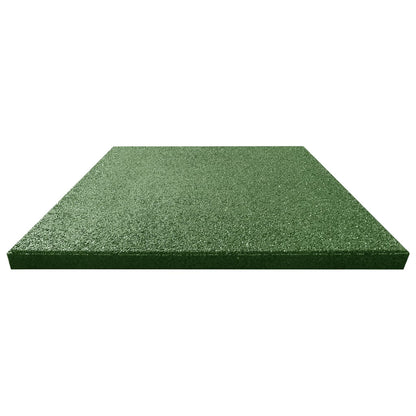 Fall protection tiles 12 pcs. Rubber 50 x 50 x 3 cm Green