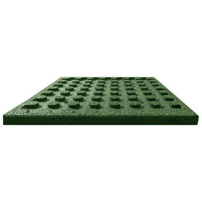 Fall protection tiles 12 pcs. Rubber 50 x 50 x 3 cm Green