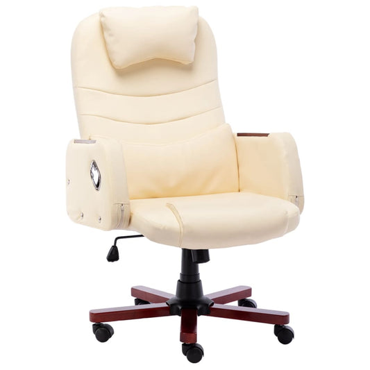 Office chair cream imitation leather