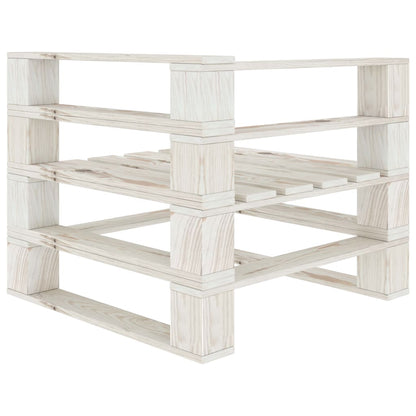 Garden pallet sofa 2-seater white wood