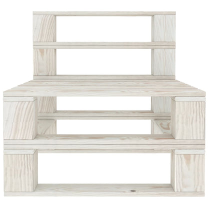 Garden pallet sofa 3-seater white wood
