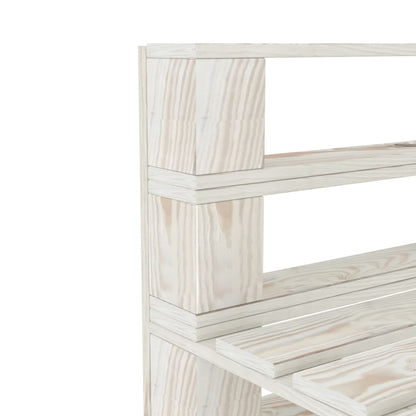 Garden pallet sofa 3-seater white wood