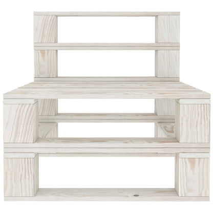 Garden pallet sofa 4-seater white wood