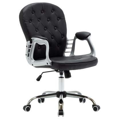 Office swivel chair black imitation leather