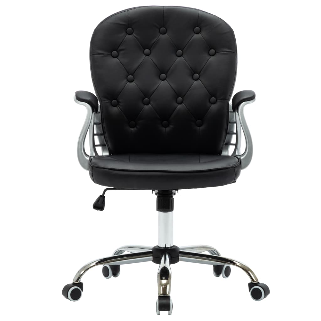 Office swivel chair black imitation leather