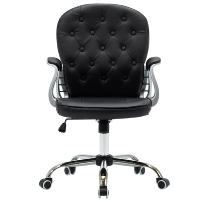 Office swivel chair black imitation leather