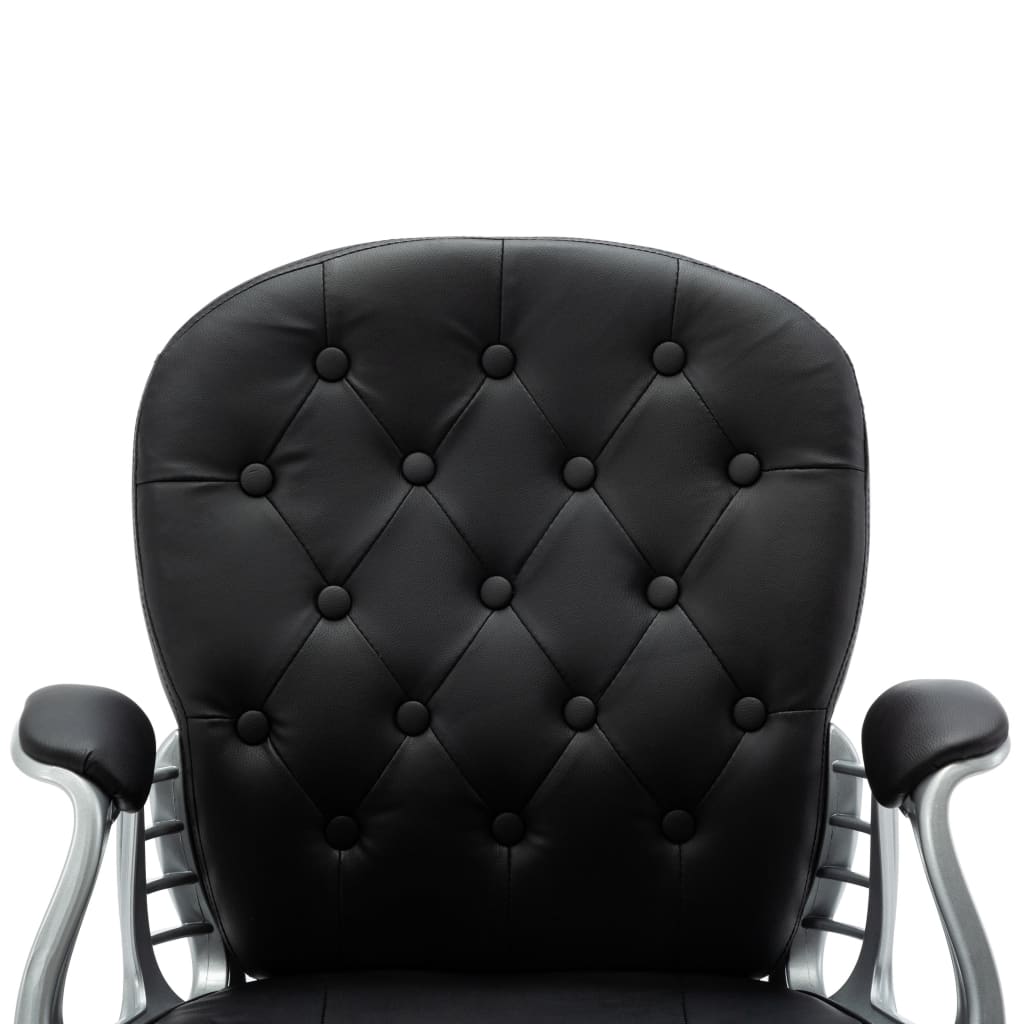 Office swivel chair black imitation leather