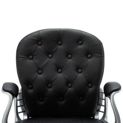 Office swivel chair black imitation leather