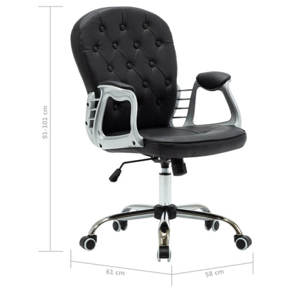 Office swivel chair black imitation leather