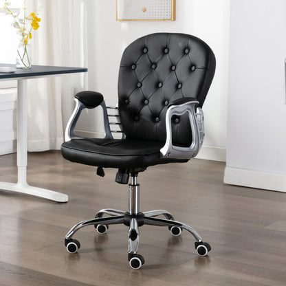 Office swivel chair black imitation leather