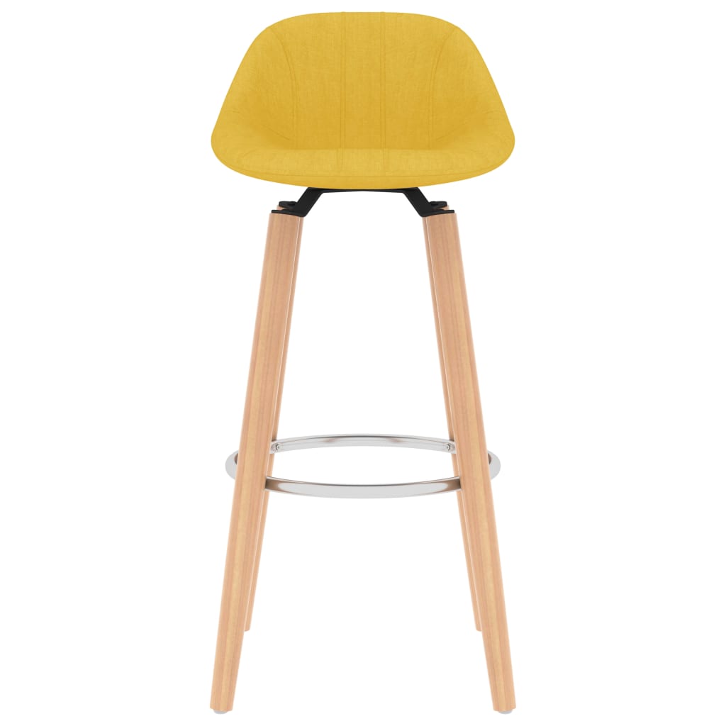 Barhocker 2 Stk. Senfgelb Stoff