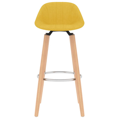 Barhocker 2 Stk. Senfgelb Stoff