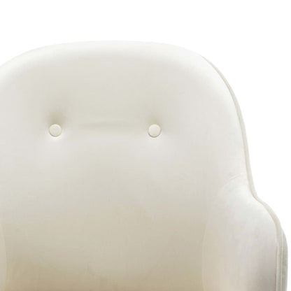 Stolica za ljuljanje krem ​​bijeli baršun