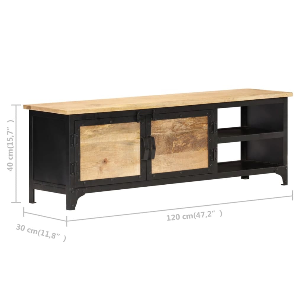 TV-Schrank 120×30×40 cm Mango-Massivholz
