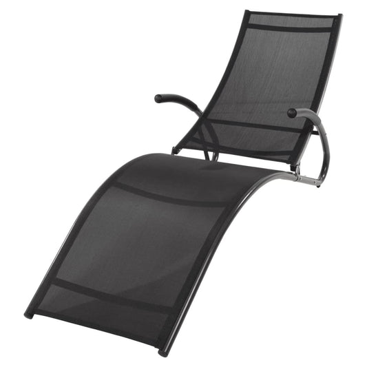 ProGarden Folding Sun Lounger 174x59x87 cm Black