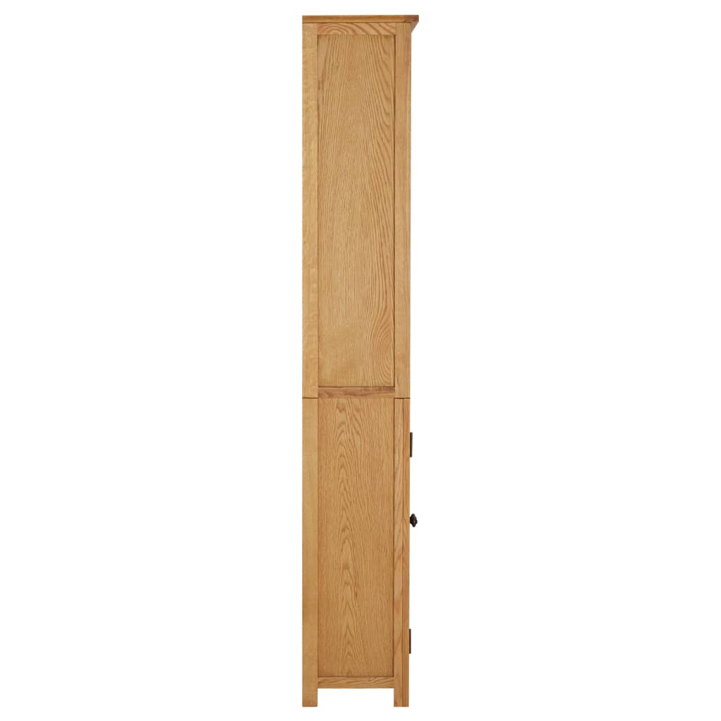 Bookcase with 2 doors 70x30x180 cm solid oak