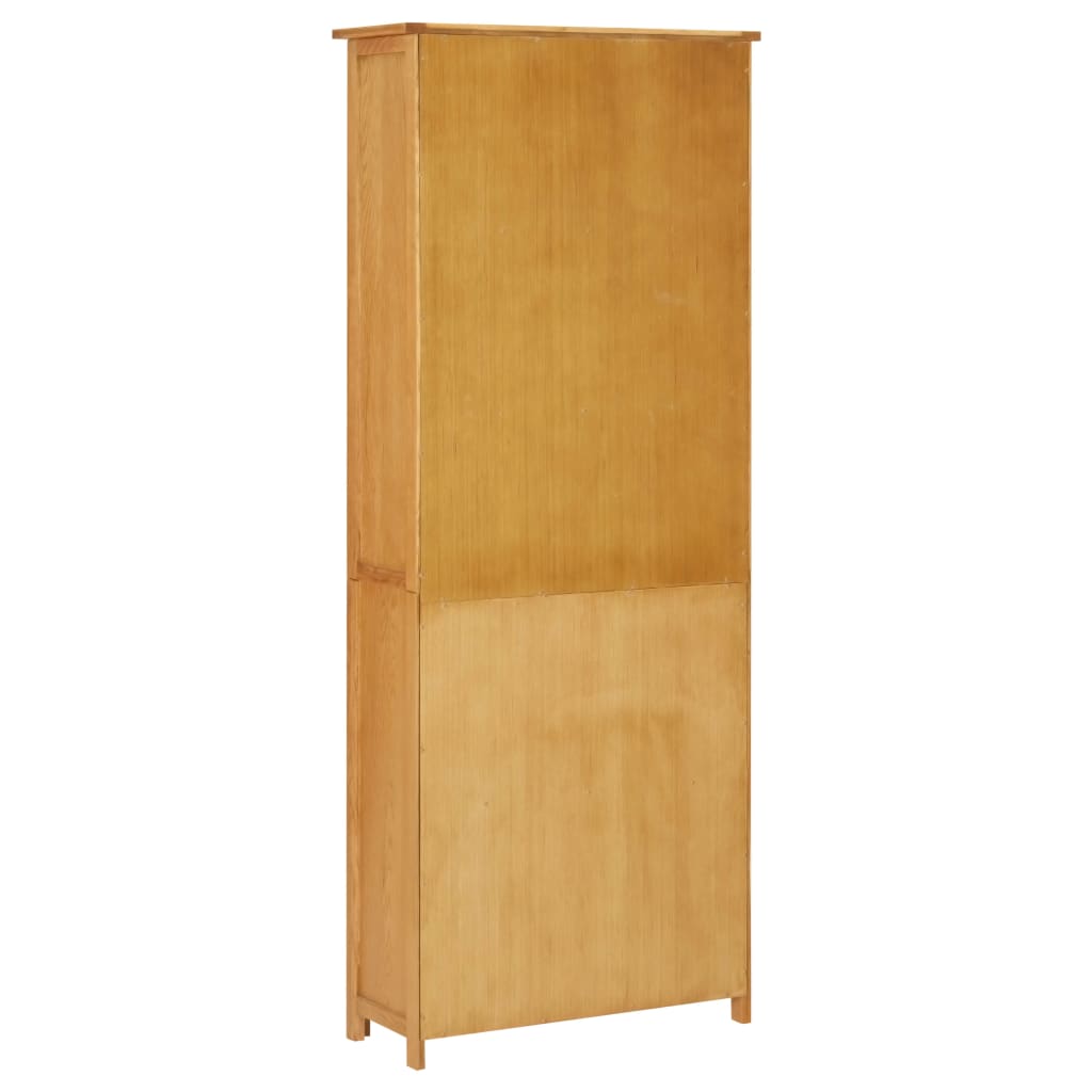 Bookcase with 2 doors 70x30x180 cm solid oak