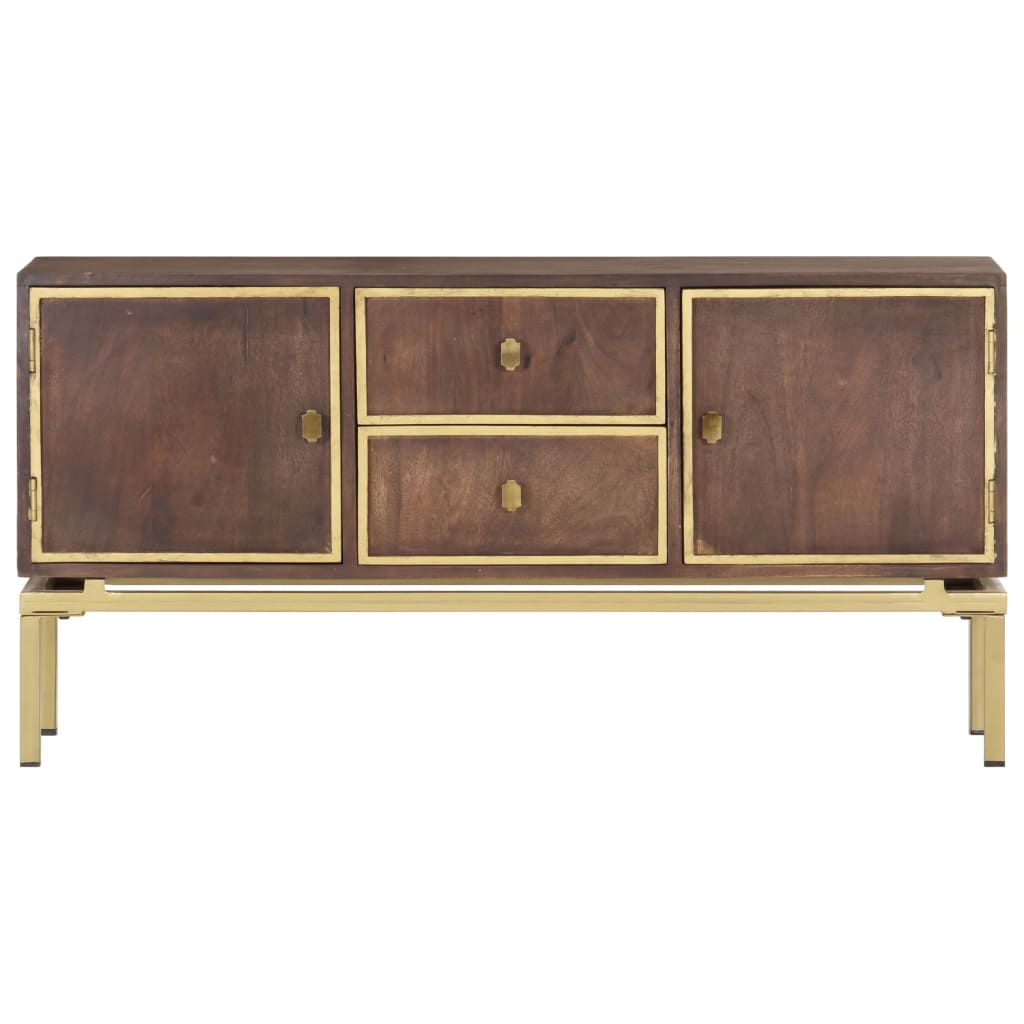 Sideboard 120x29x60 cm Massivholz Mango