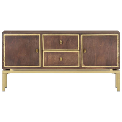 Sideboard 120x29x60 cm Massivholz Mango