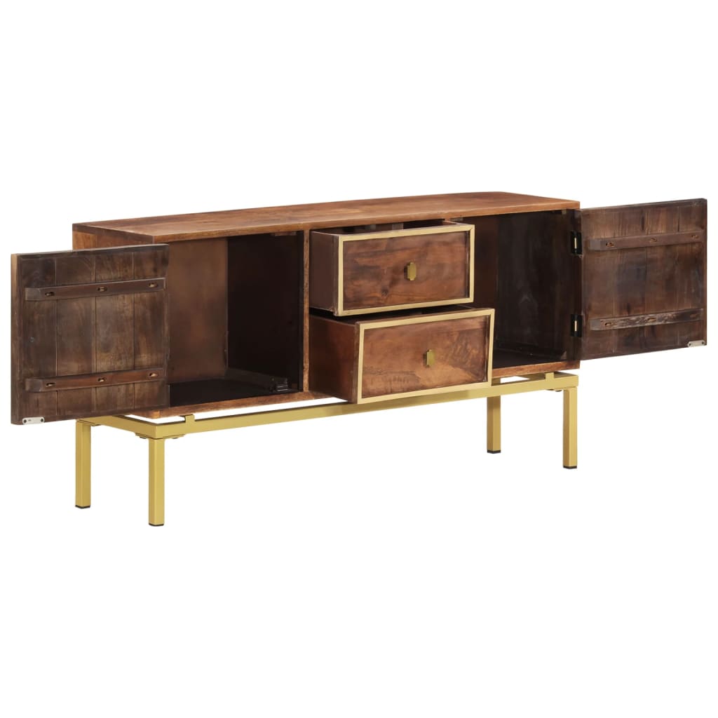 Sideboard 120x29x60 cm Massivholz Mango