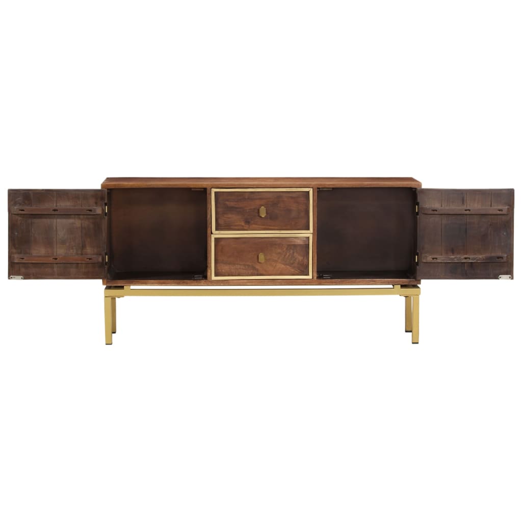 Sideboard 120x29x60 cm Massivholz Mango