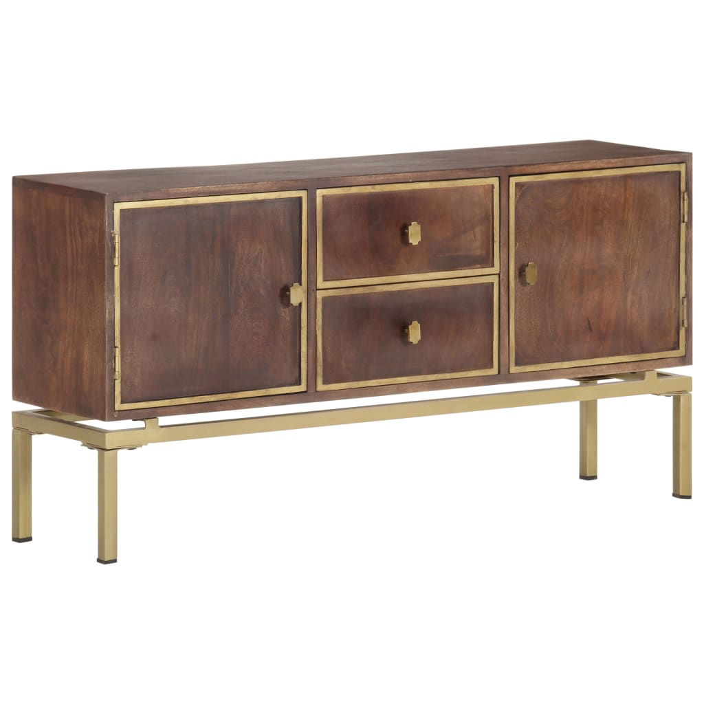 Sideboard 120x29x60 cm Massivholz Mango