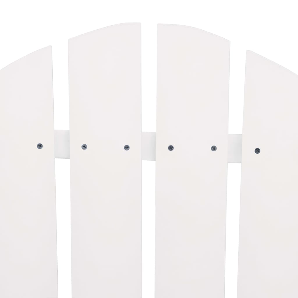 Adirondack-Gartenstühle mit Tisch Massivholz Tanne Weiß