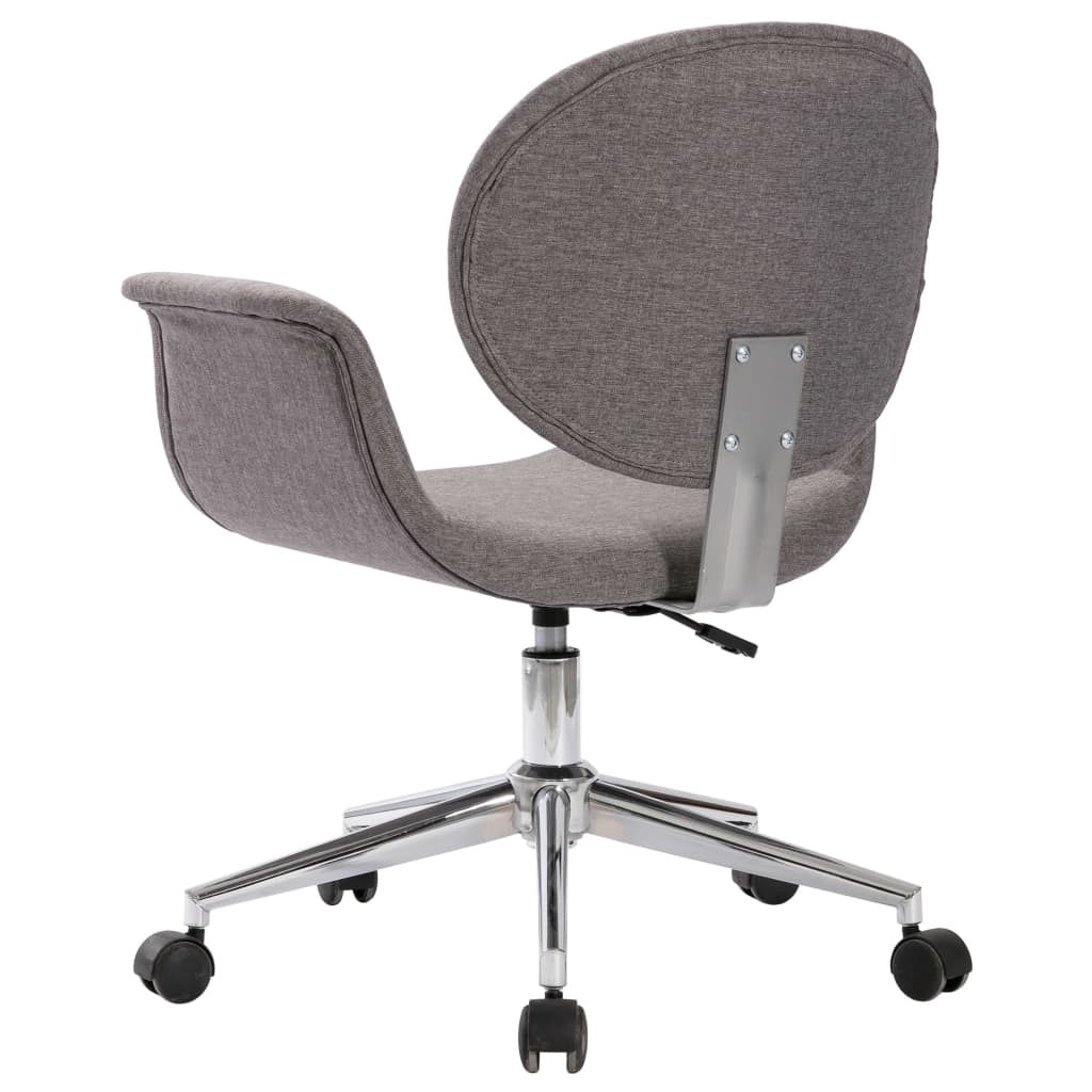 Office Chair Swivel Grey Fabric