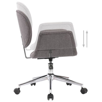 Office Chair Swivel Grey Fabric