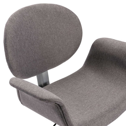 Office Chair Swivel Grey Fabric