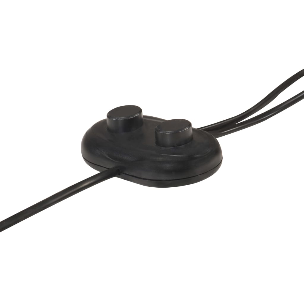 Floor lamp 2-bulb black E27 cast iron