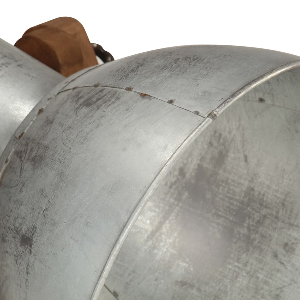 Floor lamps 3 pcs. Silver E27 Mango solid wood