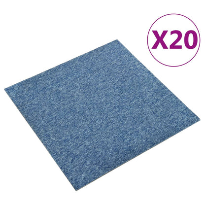 Carpet tiles 20 pcs. 5 m² 50x50 cm blue