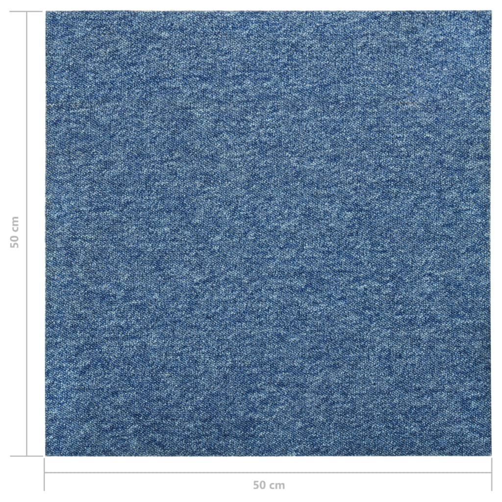 Carpet tiles 20 pcs. 5 m² 50x50 cm blue