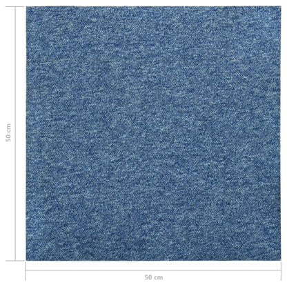 Carpet tiles 20 pcs. 5 m² 50x50 cm blue
