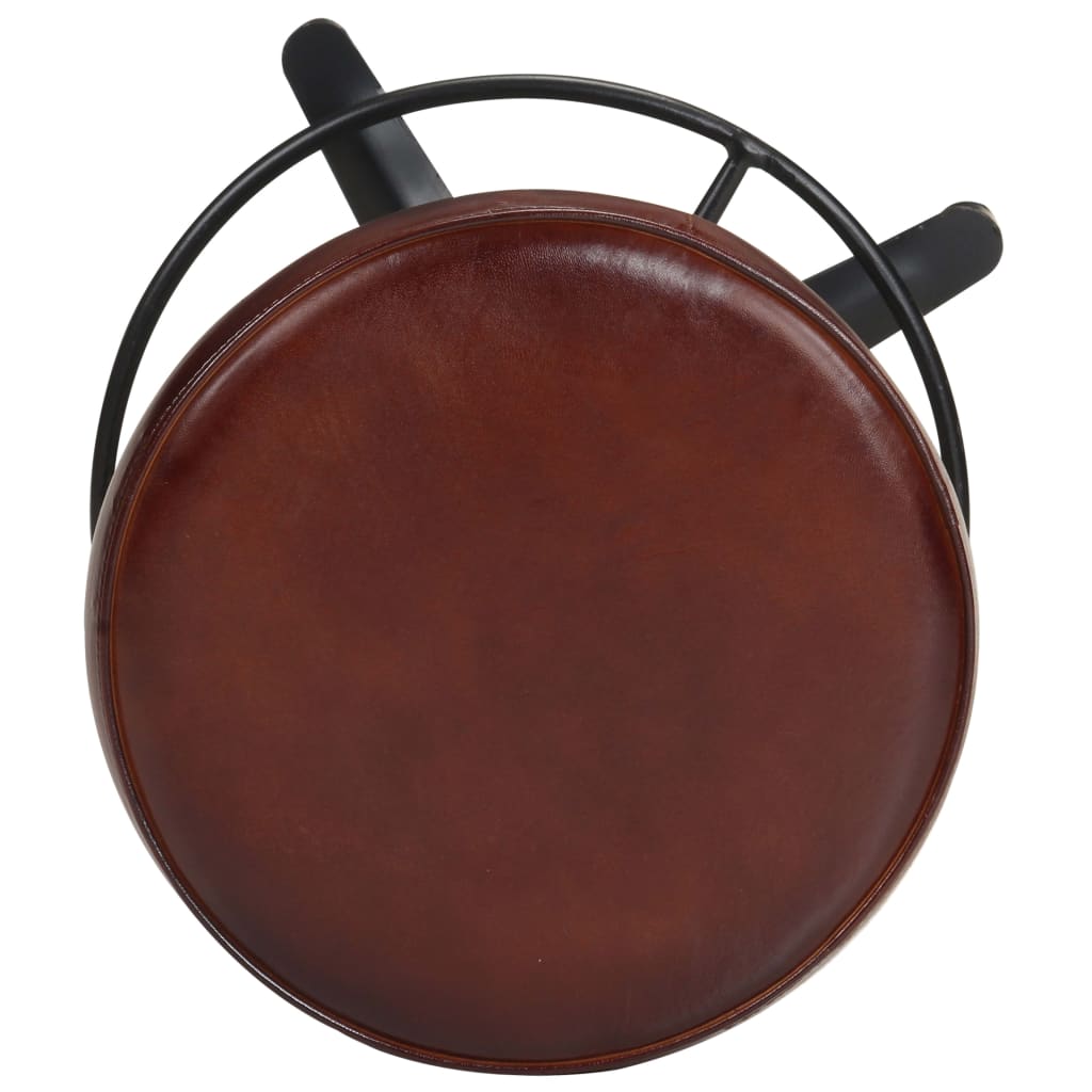 Bar stools 2 pcs. 76 cm genuine leather