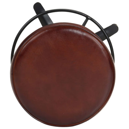 Bar stools 2 pcs. 76 cm genuine leather