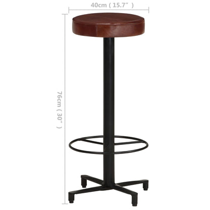Bar stools 2 pcs. 76 cm genuine leather