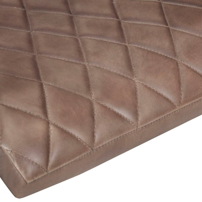 Cantilever chair 2 pcs. Brown genuine leather