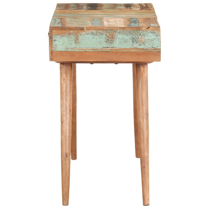 Dressing table with mirror 112x45x76 cm solid reclaimed wood