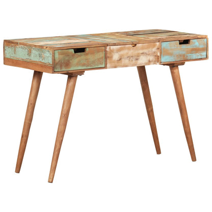 Dressing table with mirror 112x45x76 cm solid reclaimed wood