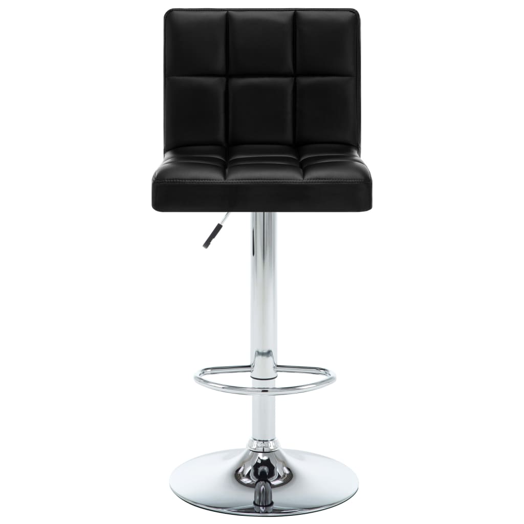 Bar stools 2 pcs. Black faux leather