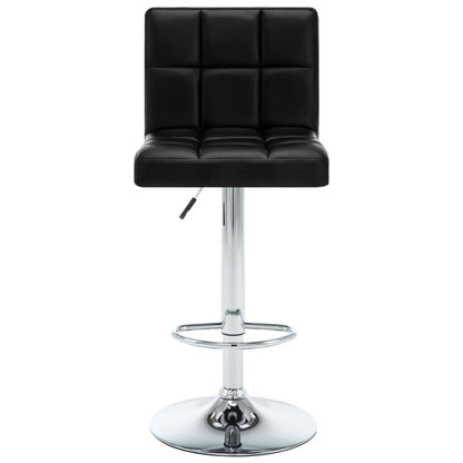 Bar stools 2 pcs. Black faux leather