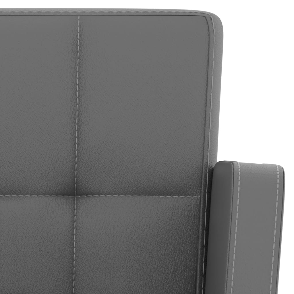 Bar stools 2 pcs. Grey faux leather