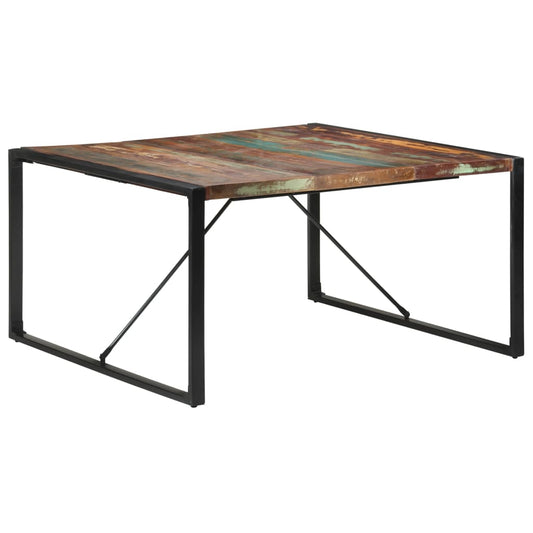 Dining table 140x140x75 cm solid old wood