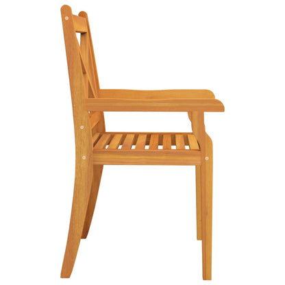 Garden dining chairs 2 pcs. Solid acacia wood