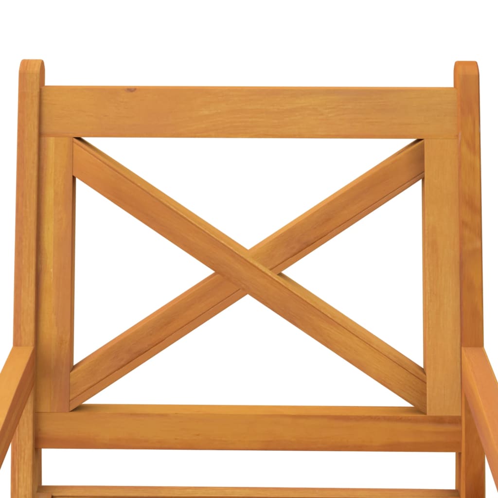 Garden dining chairs 2 pcs. Solid acacia wood