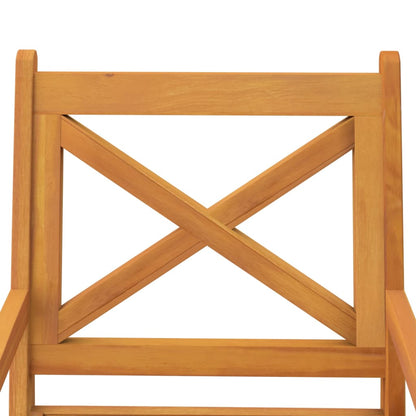 Garden dining chairs 2 pcs. Solid acacia wood