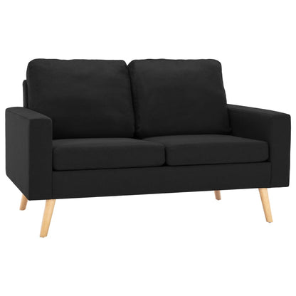 2-piece sofa set fabric black